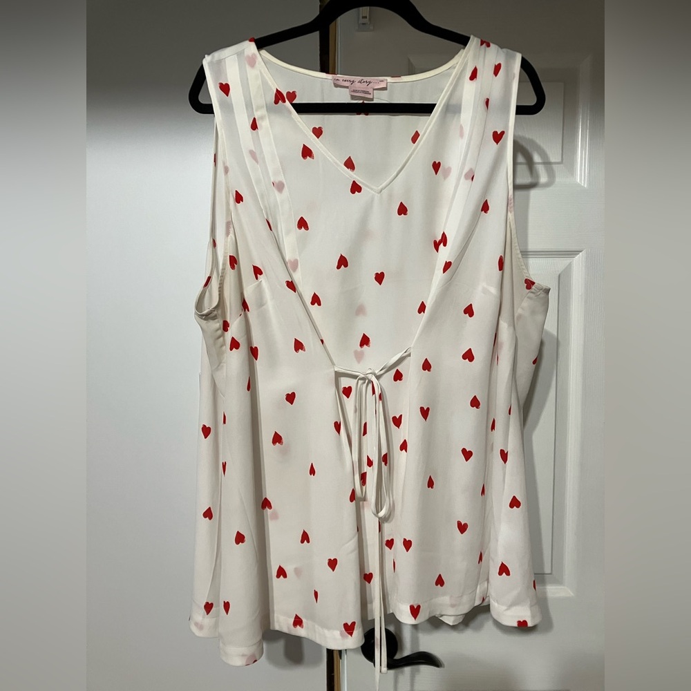 Blouse with hearts